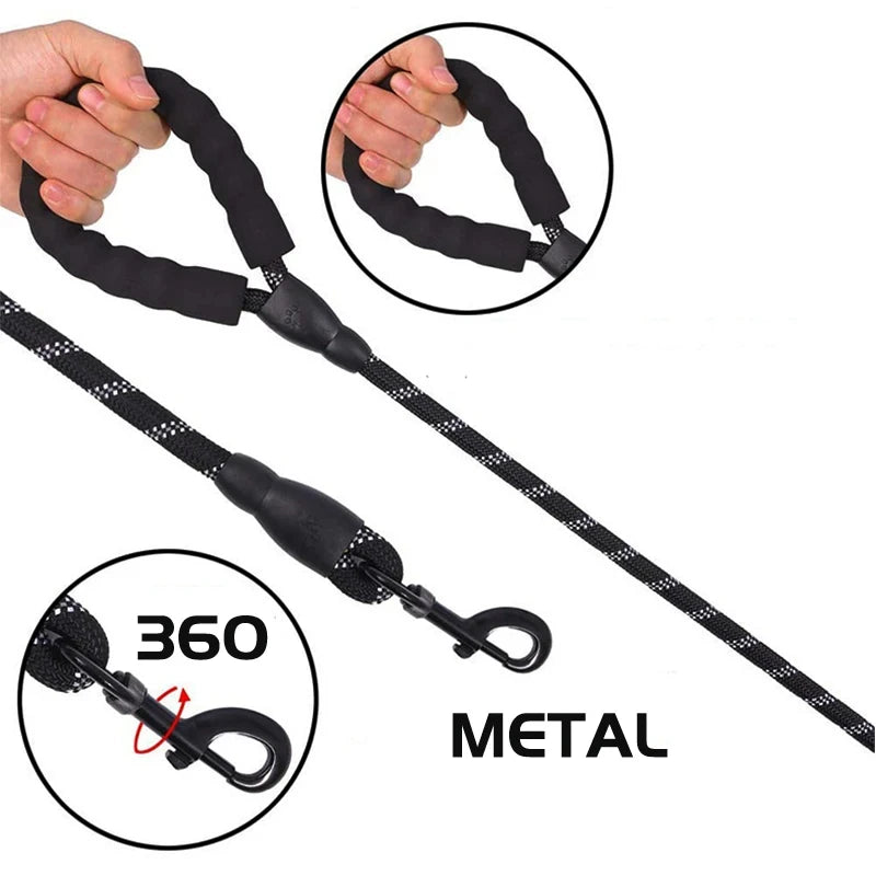 Tailora™ Heavy-Duty Padded Handle Reflective Dog Leash