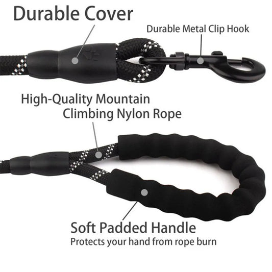 Tailora™ Heavy-Duty Padded Handle Reflective Dog Leash