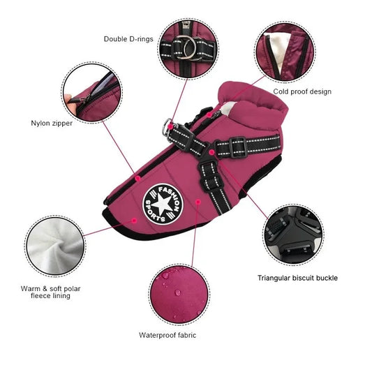 Tailora™ All-in-One Winter Dog Jacket & Harness