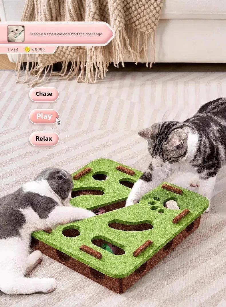 Tailora™ Felt Interactive Cat Puzzle Box