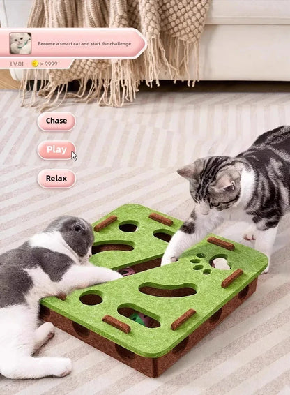 Tailora™ Felt Interactive Cat Puzzle Box