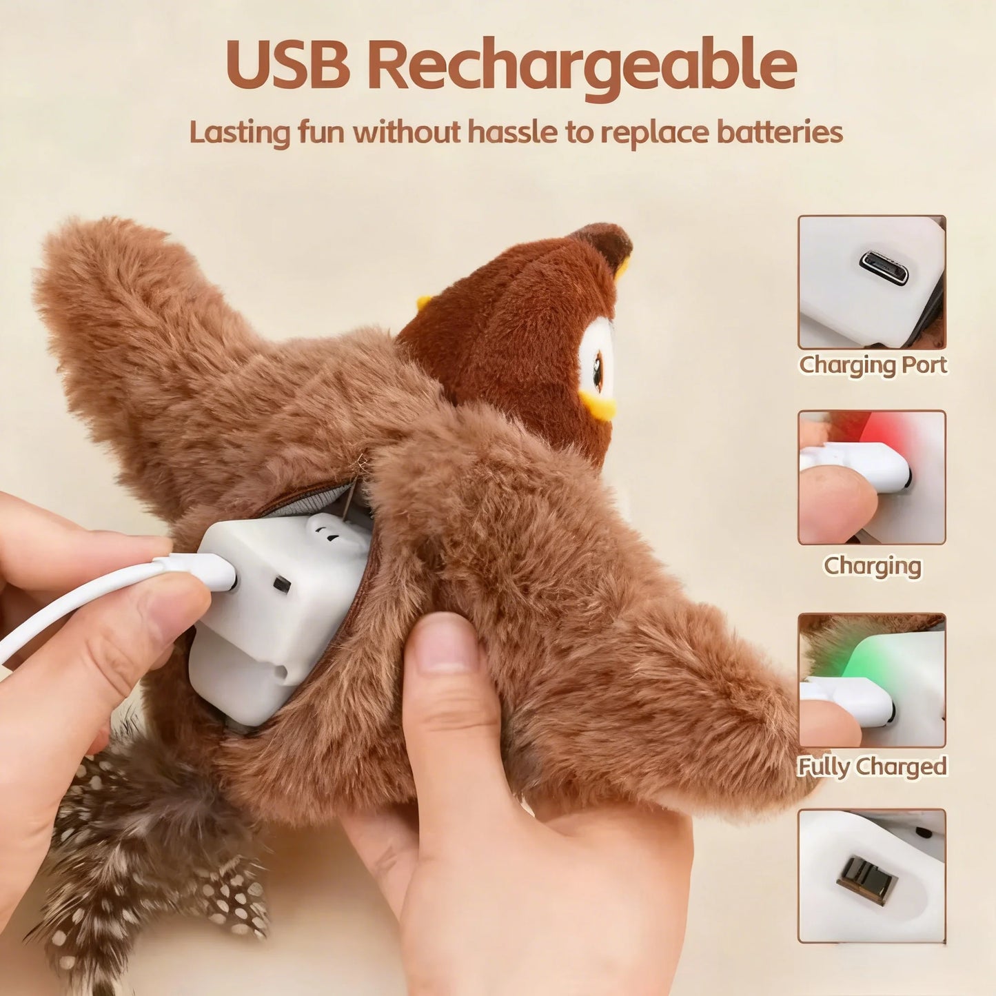 Tailora™ Interactive Chirping Bird Toy