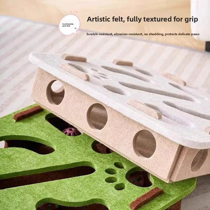 Tailora™ Felt Interactive Cat Puzzle Box