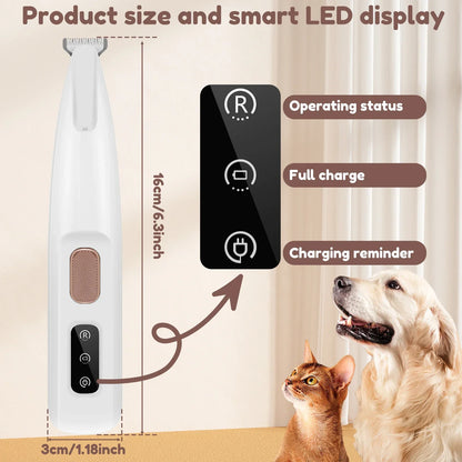 Tailora™ Precision Paw & Detail LED Trimmer