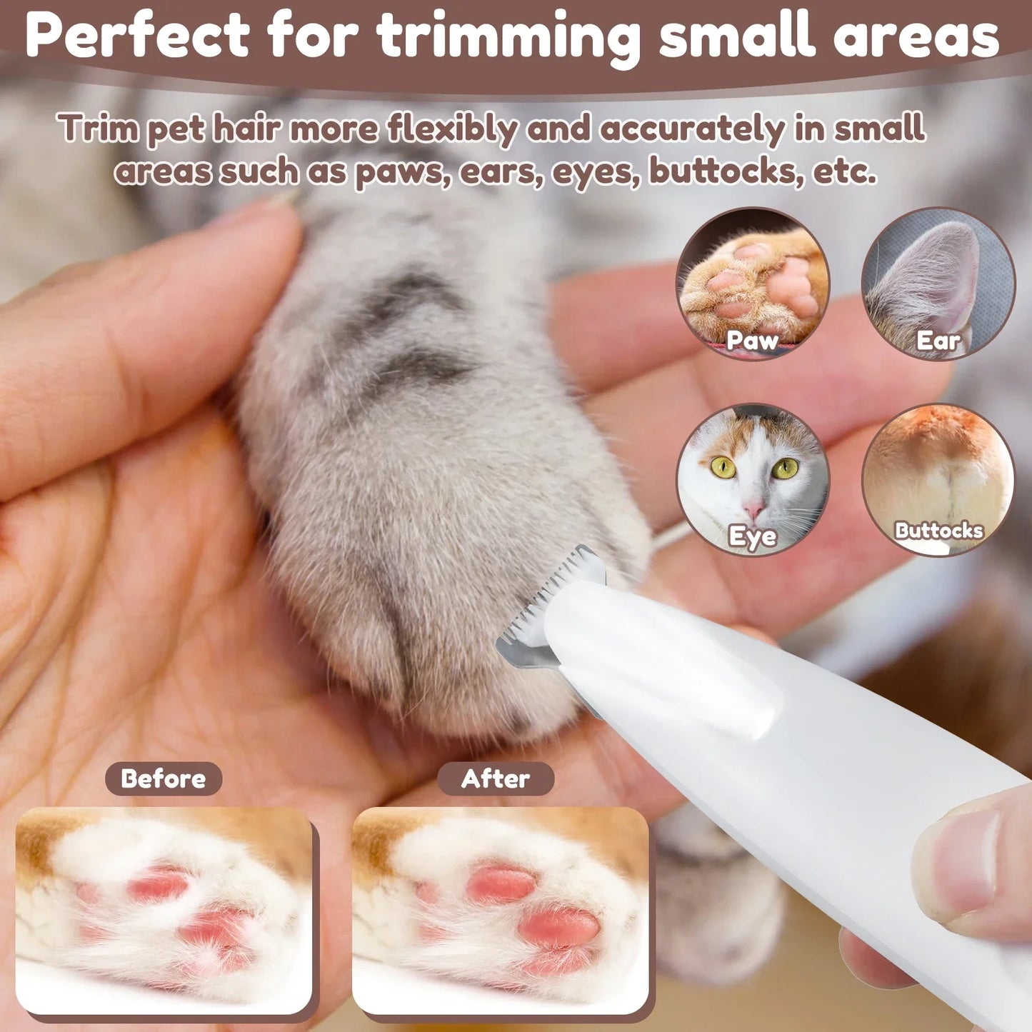 Tailora™ Precision Paw & Detail LED Trimmer