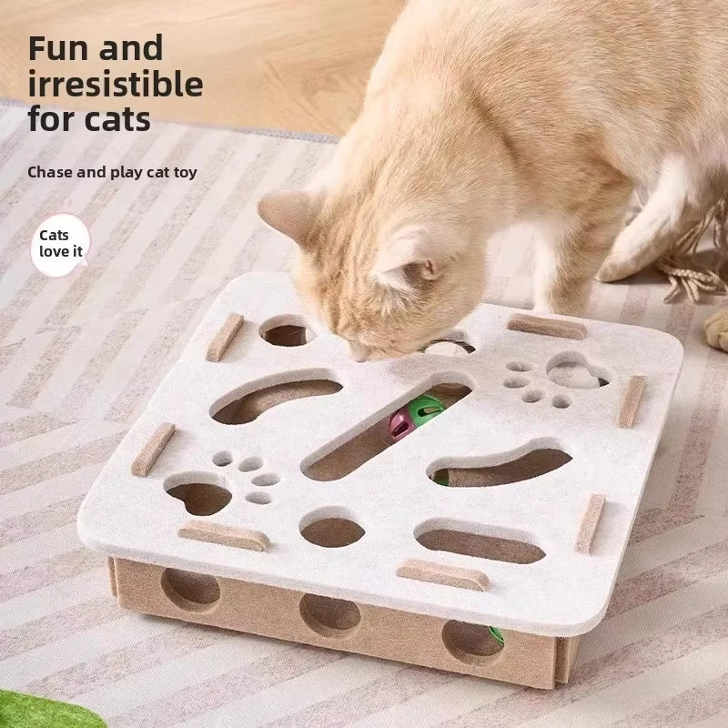 Tailora™ Felt Interactive Cat Puzzle Box