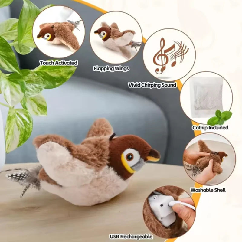 Tailora™ Interactive Chirping Bird Toy