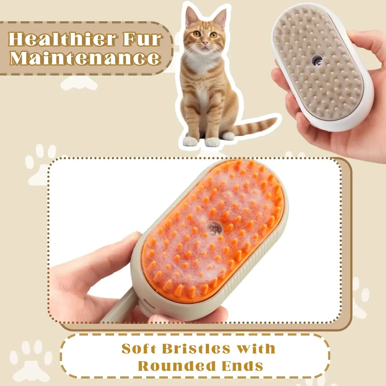 Tailora™ 3-in-1 Steamy Spray Grooming Brush