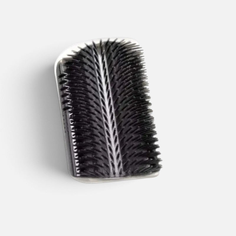 Tailora self-grooming corner wall brush with black plastic bristles for cat massage and shedding control