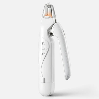 Tailora white electric pet nail grinder with built-in LED light and ergonomic handle for safe, quiet grooming.