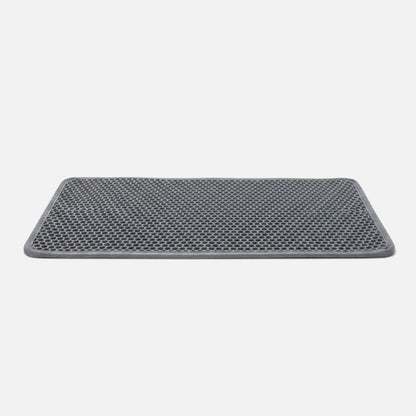 Tailora grey double-layer honeycomb cat litter mat with waterproof EVA foam design for mess-free floors