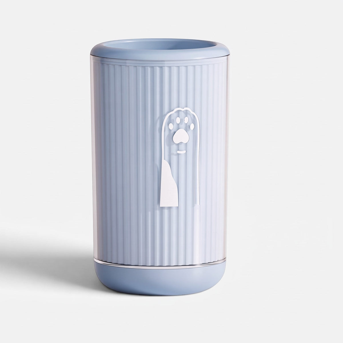 Tailora portable paw washer cup in light blue with soft silicone bristles for gentle pet paw cleaning